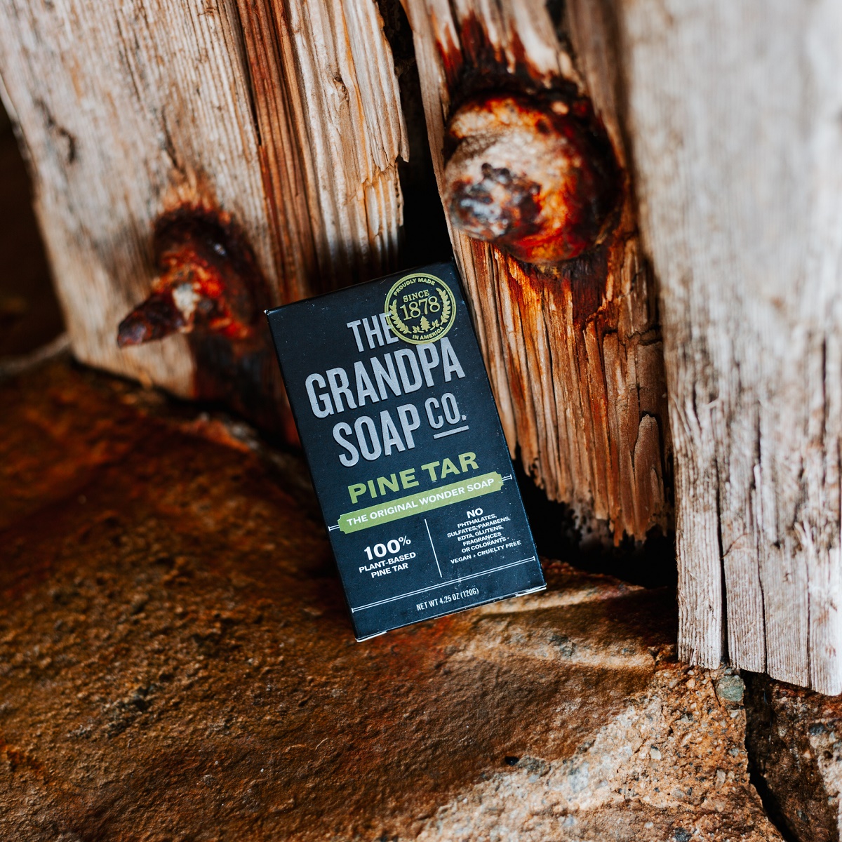 Grandpa's Wonder Pine Tar Soap 3.25oz - Pack of 4